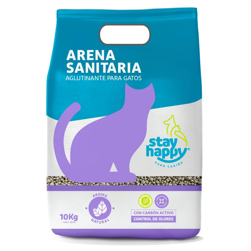 Stay happy arena sanitaria aglutinante aroma natural (10 kg)