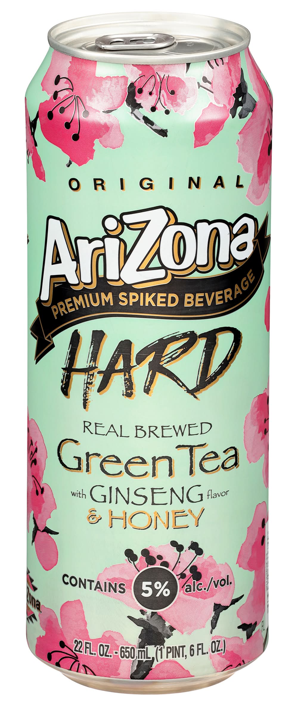 AriZona Hard Green Tea, Ginseng (22 fl oz)