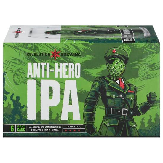 Revolution Brewing Anti-Hero Ipa Beer (6 pack, 12 fl oz)