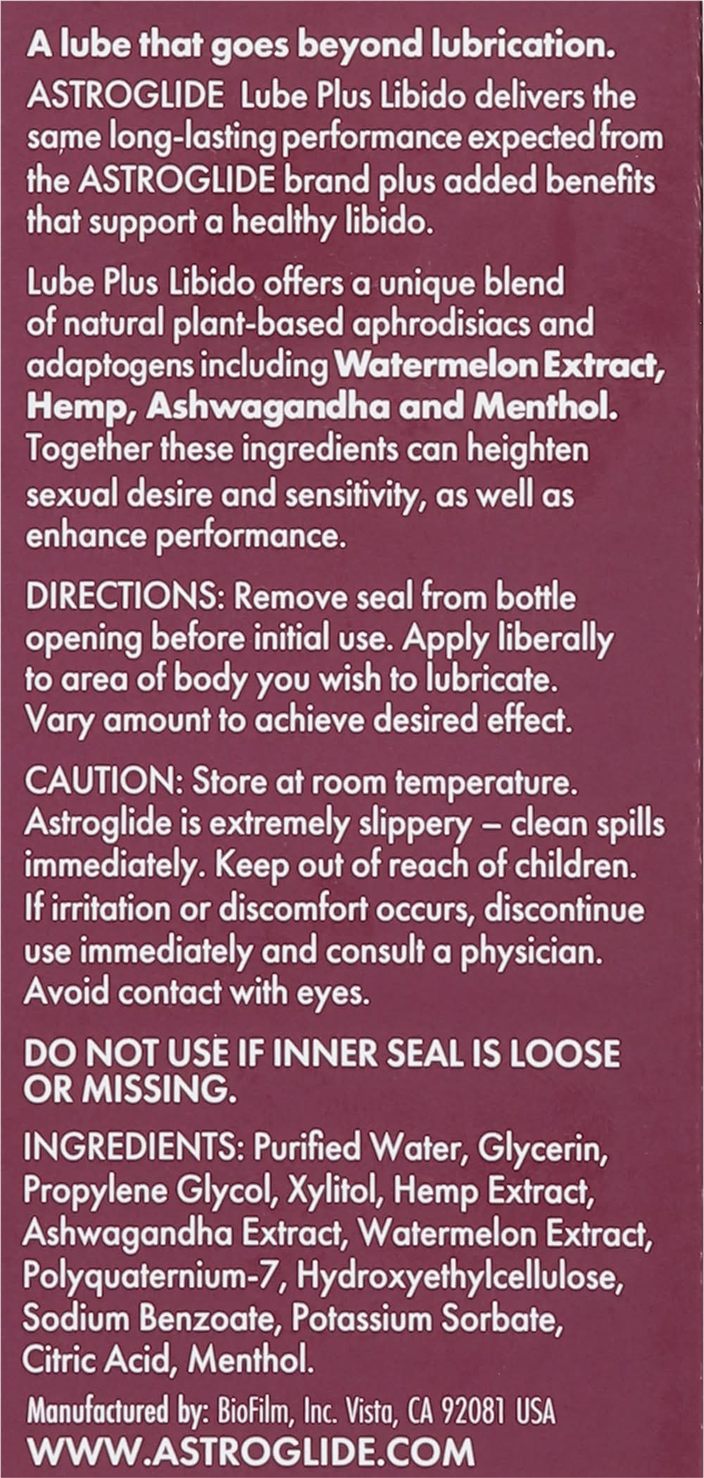 CVS Pharmacy - Astroglide Libido Water-Based Arousal Lube (2.5 fl oz) -  Delivery in Under an Hour | Uber Eats