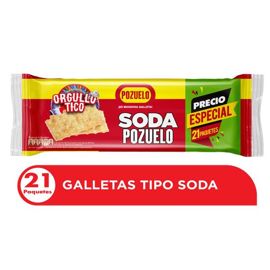 Pozuelo pack galletas soda (21 unids x 22 g c/u)