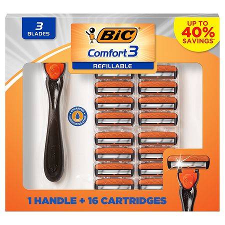 BIC Comfort 3 Disposable Razors for Men - 3 Blades - 1.0 set