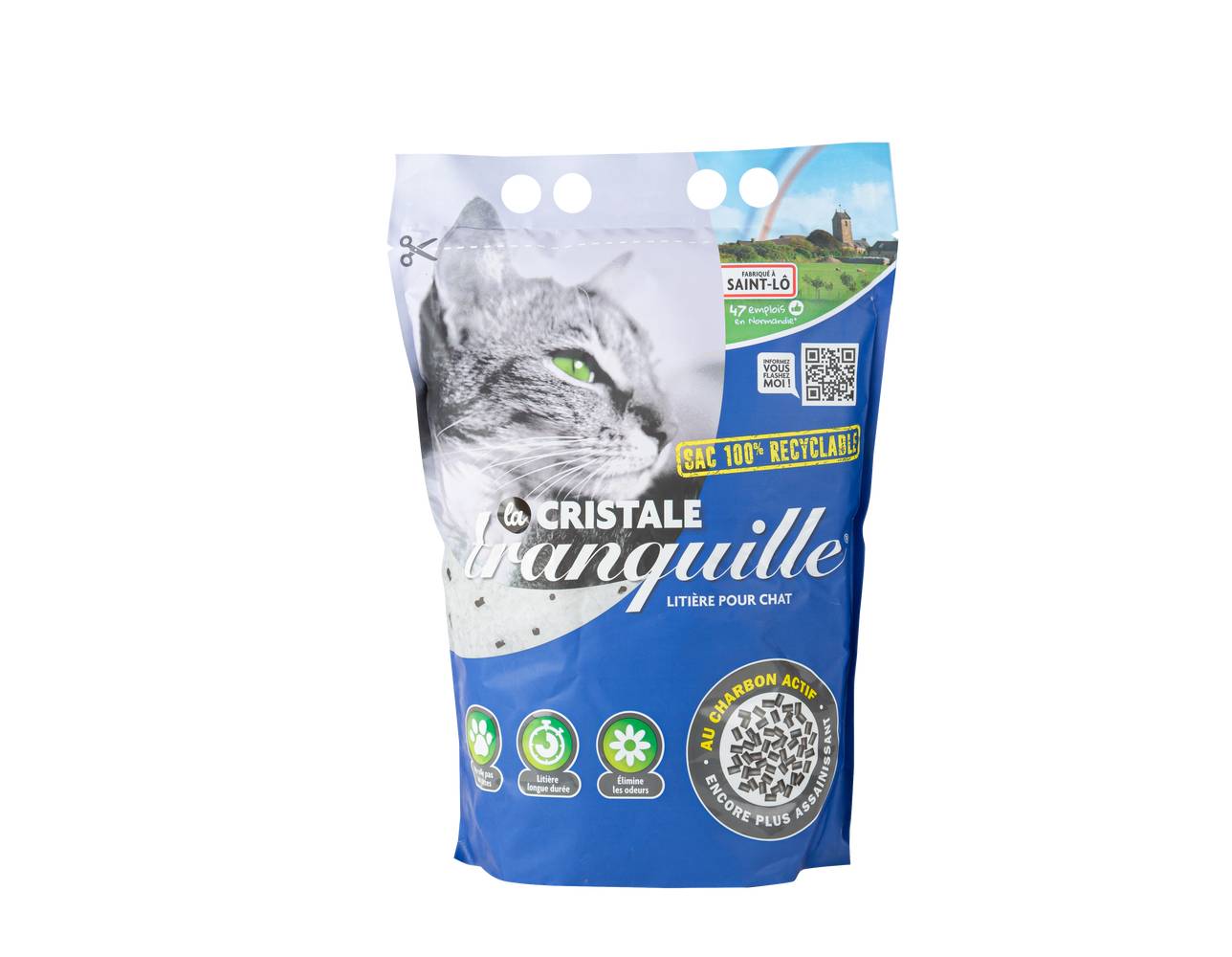 Tranquille - Litière gel de silice pour chat (1,7kg)