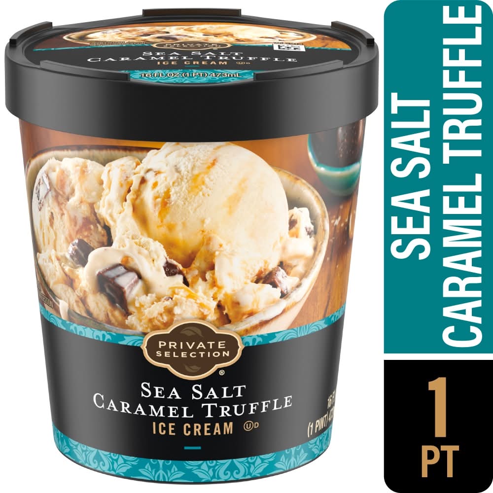 Private Selection Ice Cream Pint, Sea Salt Caramel Truffle (1 pint)
