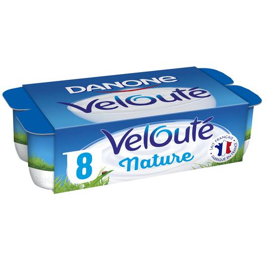 Danone - Velouté yaourt nature brassé (8 unités)
