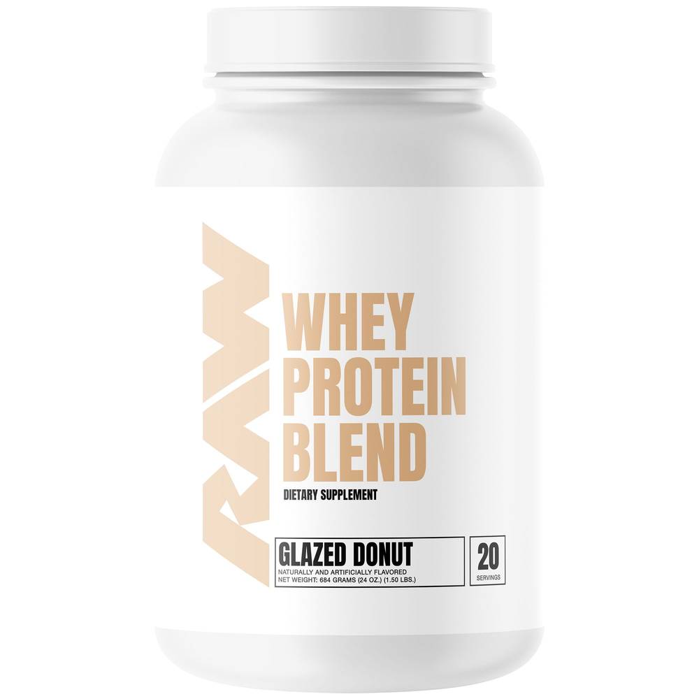 RAW Whey Protein Blend Powder, Glazed Donut (24 oz)