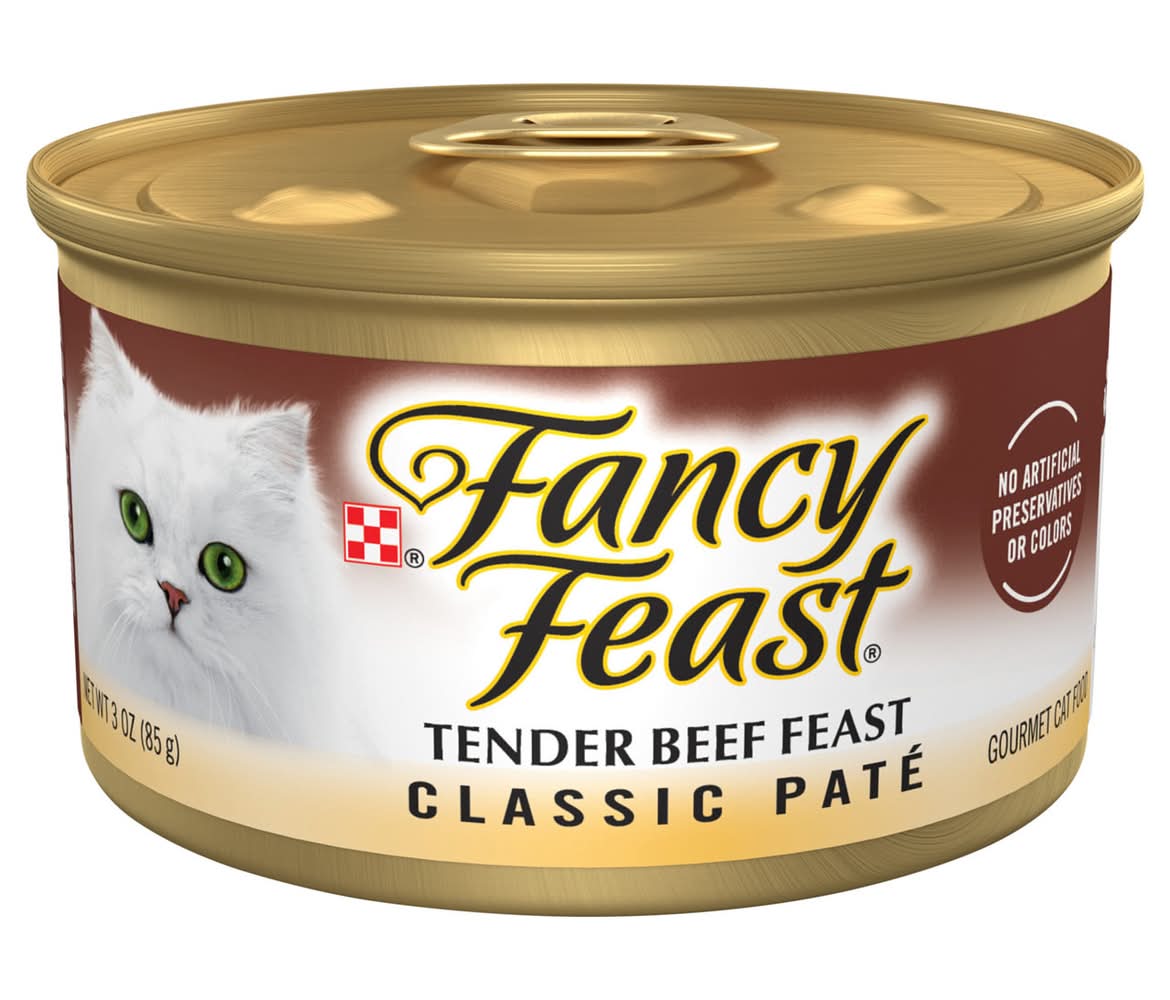 Fancy Feast Cat Food, Gourmet, Tender Beef Feast, Classic Pate
