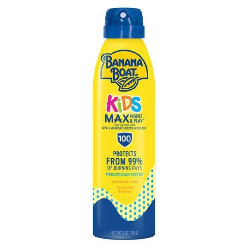 Banana Boat Kids Max Protect & Play Clear Sunscreen Spray SPF 100 - 6.0 oz