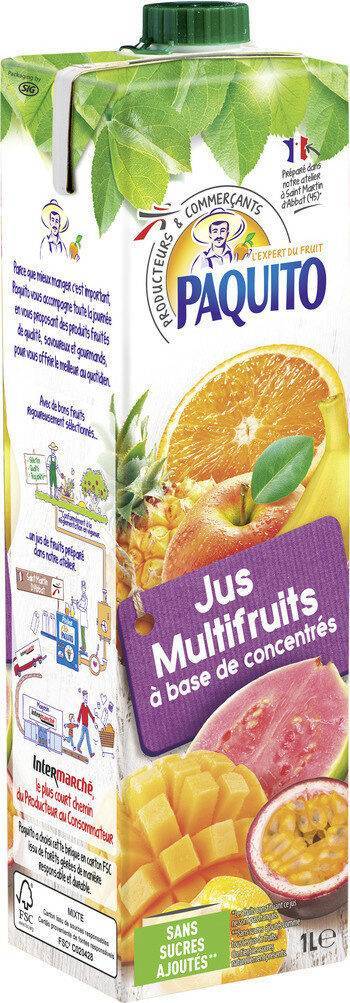 Jus multifruits à base de concentrés - paquito - 1l