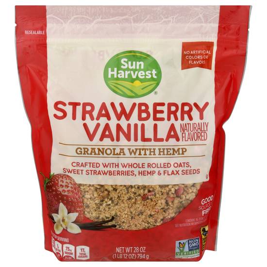 Sun Harvest Strawberry Vanilla Granola With Hemp (28 oz)