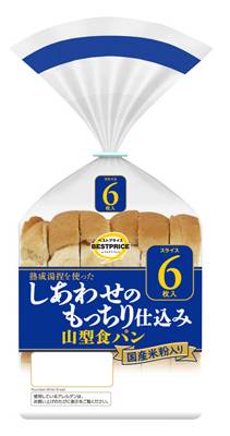 トップバリュ　ベストプライス　しあわせのもっちり仕込み　山型食パン　６枚入