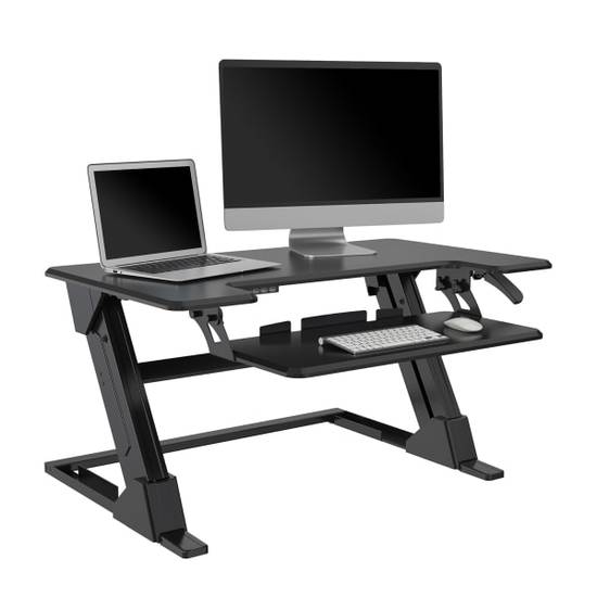 Realspace X Cross 48 W Computer Desk With File Cabinet Black - Office Depot