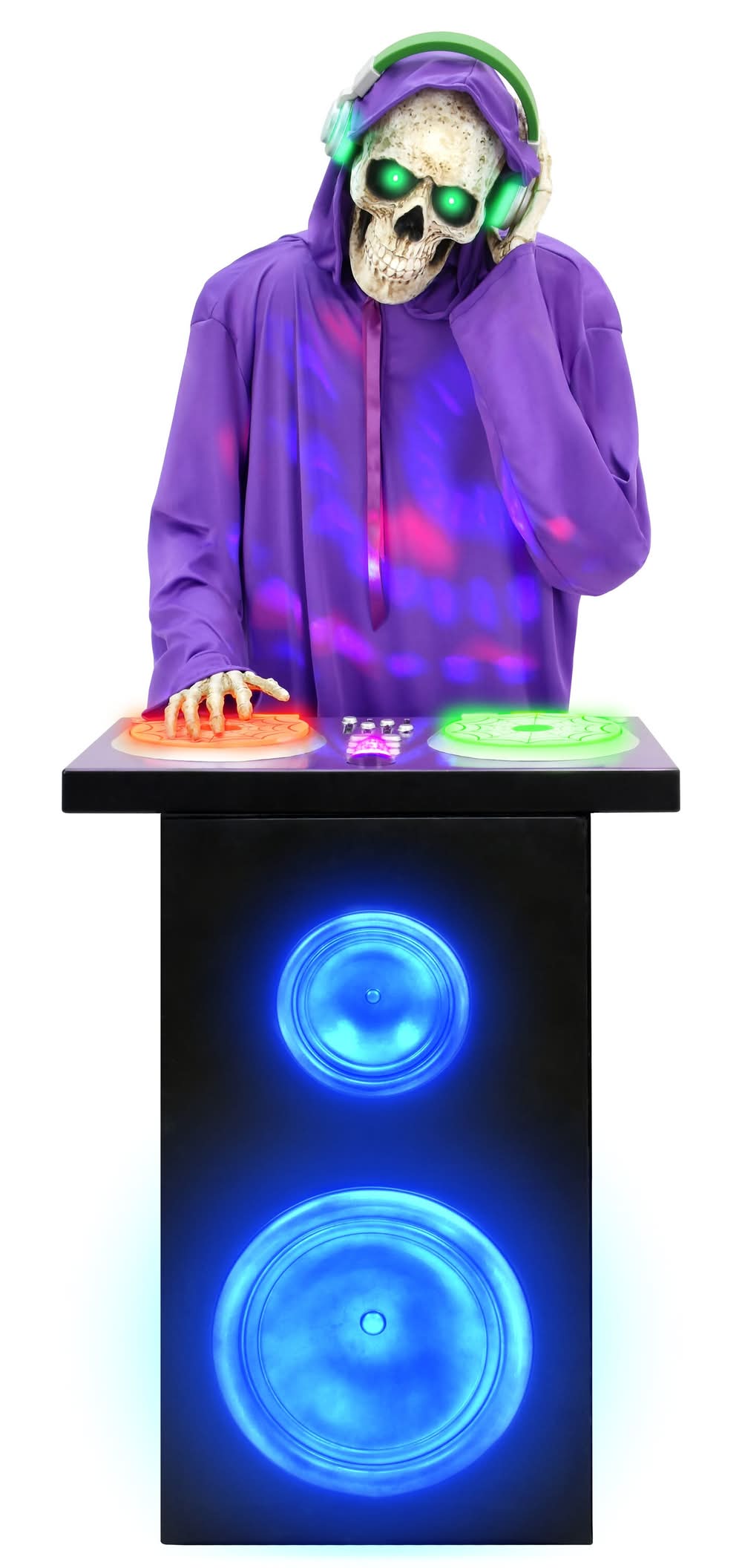 Haunted Living 5.5-ft Bluetooth DJ Webbs Skeleton Motion Activated Lighted Animatronic | 61264