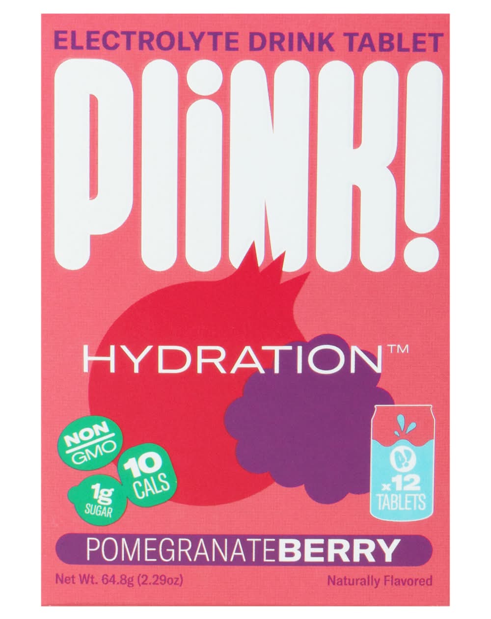 Plink! Hydration Pomegranate Berry Electrolyte Drink Tablet, 12 Count, Pomegranate; Berry (2.29 oz, 12 ct)