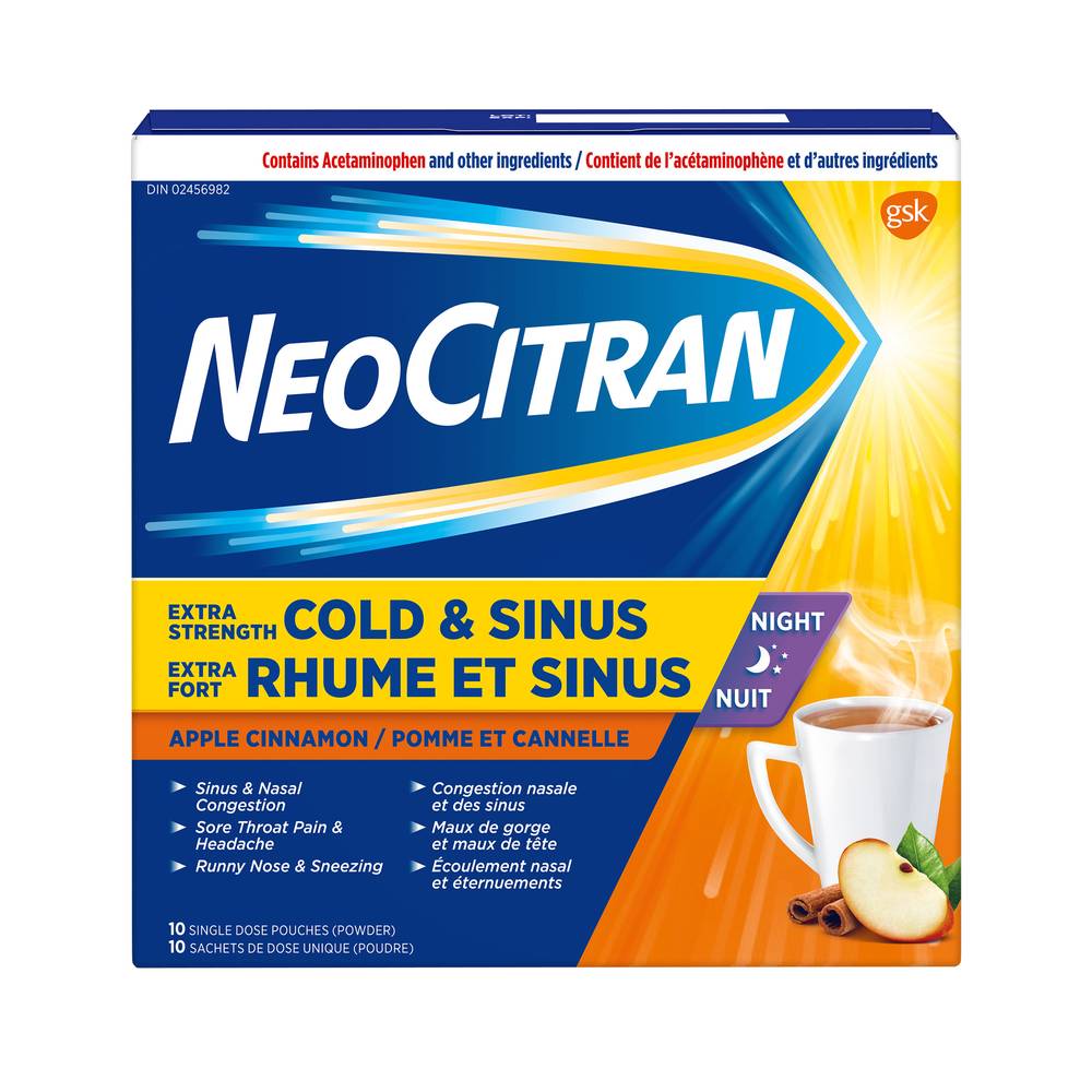 NeoCitran Cold & Sinus, Apple Cinnamon (30 g)