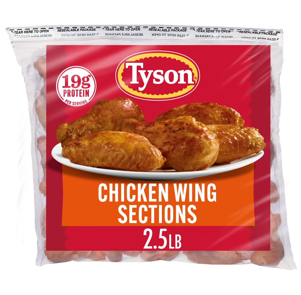 Tyson Frozen All Natural Chicken Wing Sections (2.5 lbs)