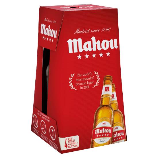 Mahou Beer (4 ct,330 ml)