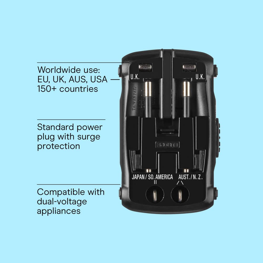 Conair Travel Smart All in One Adapter, Black