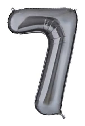 INFLATED Foil Number Balloon 34in 7