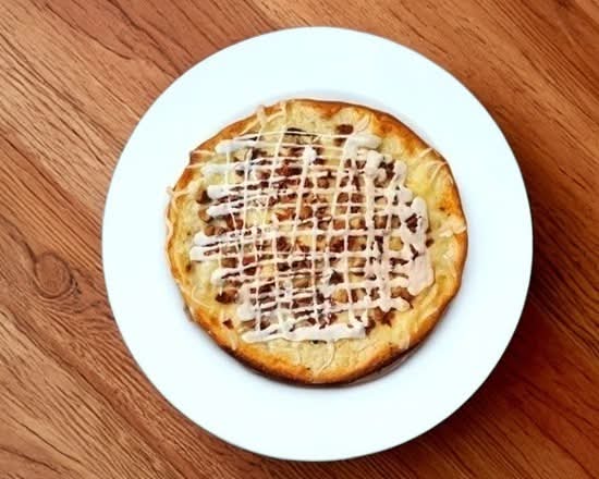 The Vegan chicken Bacon Ranch pizza