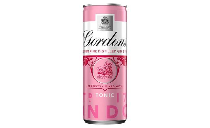 Gordon's Premium Pink Gin & Tonic 250ml Can (396325)