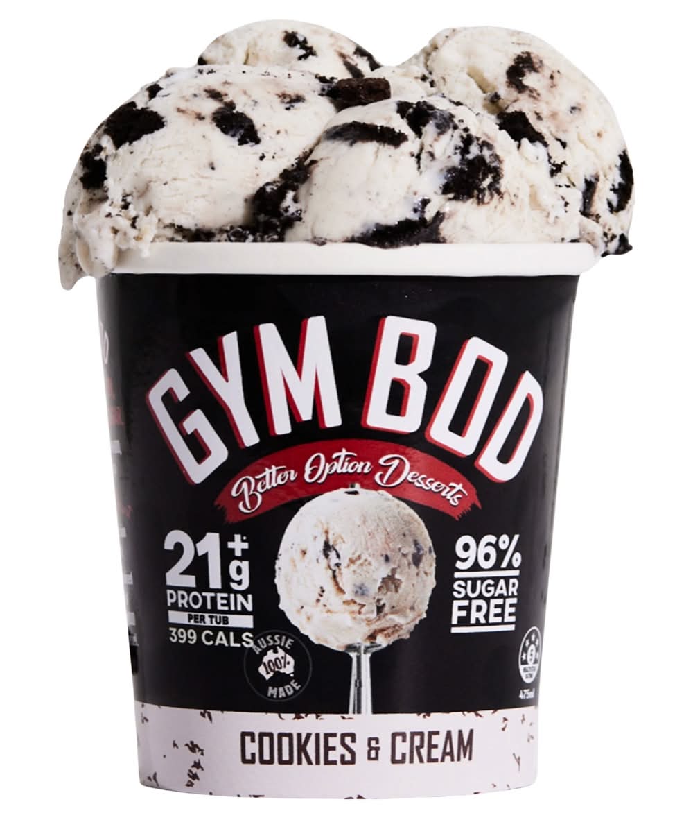 Gym Bod Cookies And Cream Ice Cream 475ml