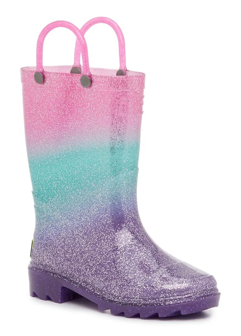 Western Chief Glitter Ombre Light-Up Rain Boot - Kids' (Multicolor Medium - 10 Toddler)