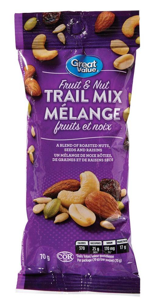 Great Value Fruit and Nut Trail Mix (70 g)