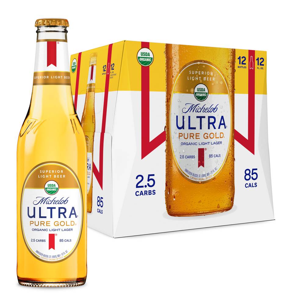 Michelob Ultra Pure Gold Organic Light Lager Beer (12 x 12 fl oz)