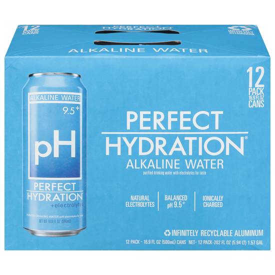 Perfect Hydration Alkaline Water (12 ct, 16.83 fl oz)