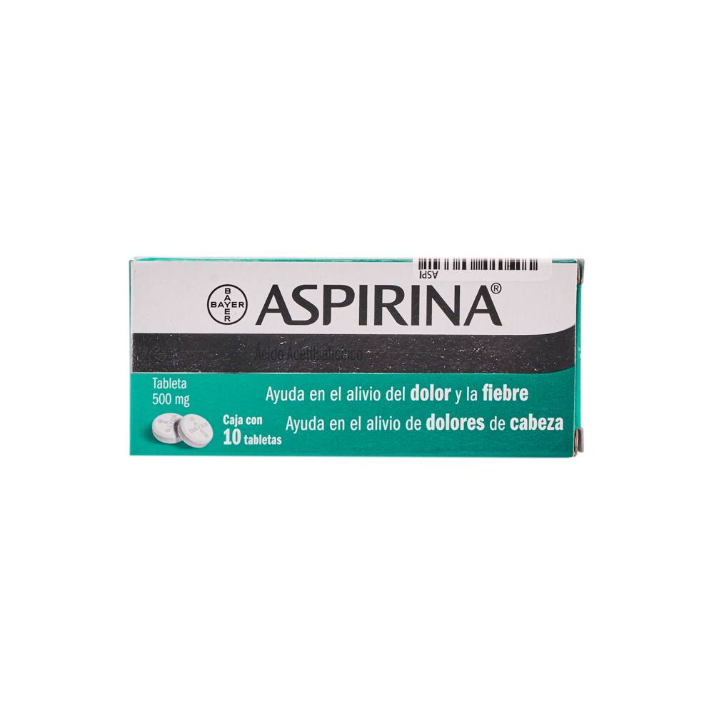 Aspirina ácido acetilsalicílico tabletas 500 mg (10 piezas)