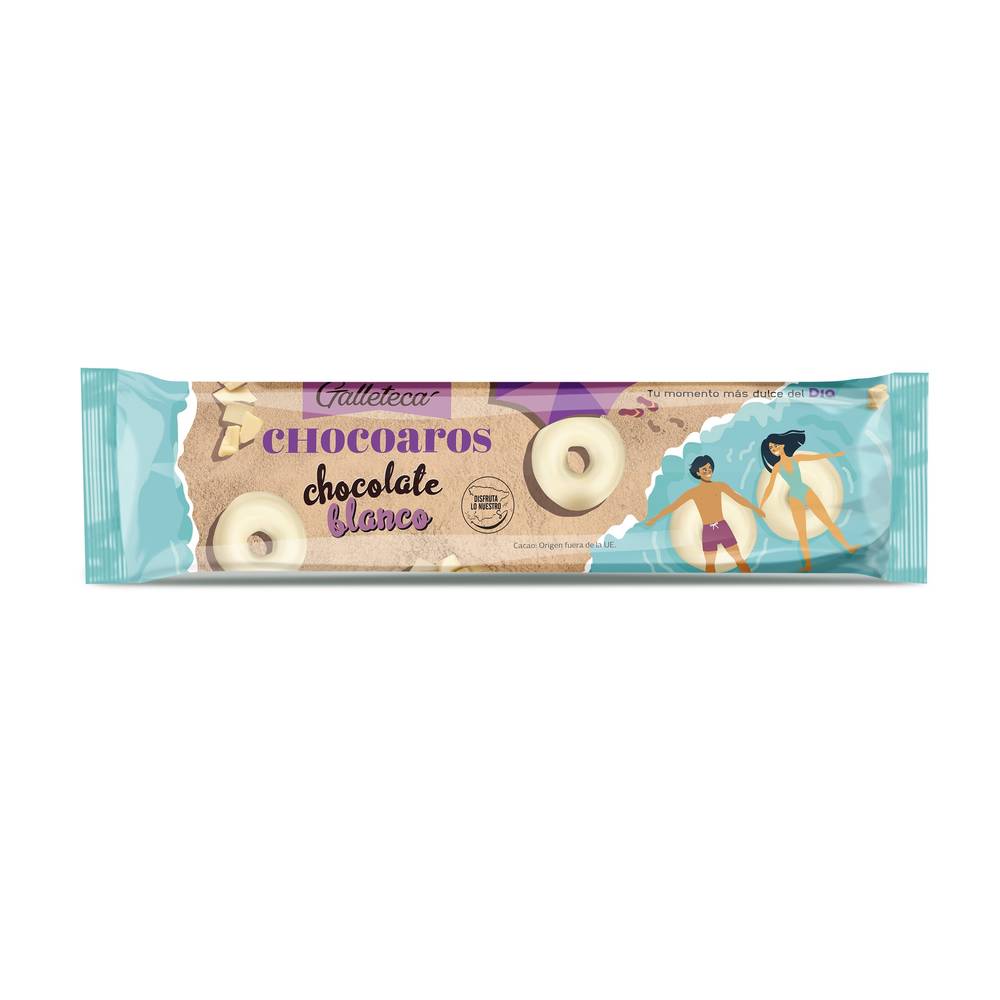 Roscos De Galleta Con Chocolate Blanco Chocoaros Galleteca De Dia Bolsa 128 G