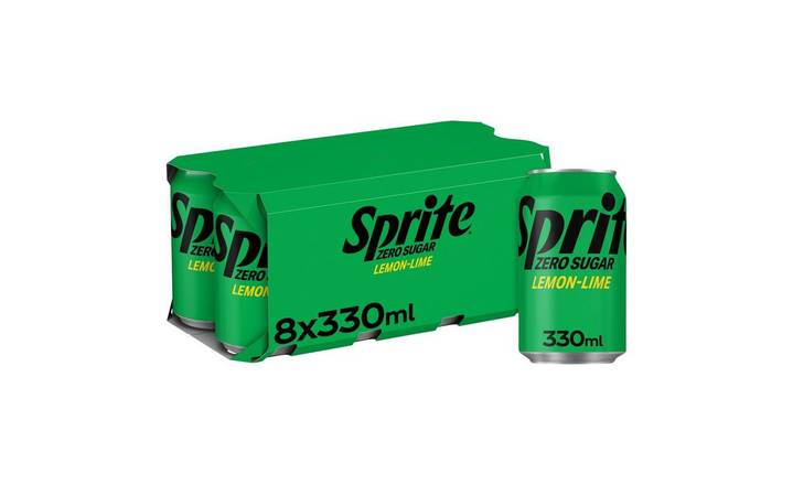 Sprite No Sugar Lemon-Lime 8 x 330ml Cans (404487)