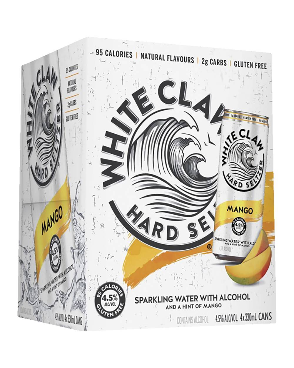 White Claw Seltzer Mango Can 4x330ml