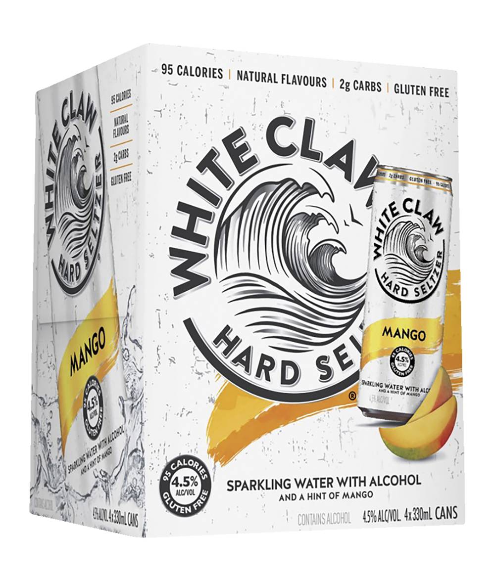 White Claw Seltzer Mango Can 4x330ml