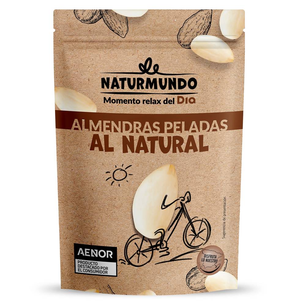 Almendras Al Natural Sin Piel Naturmundo De Dia Bolsa 125 G