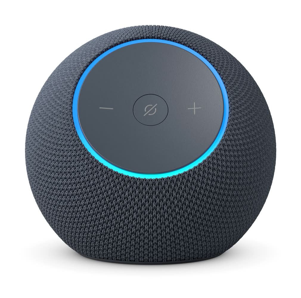 Amazon Echo Dot Max, Stealth Gray (newest model), Alexa speaker with room-filling sound and built-in smart home hub, designed for Alexa+