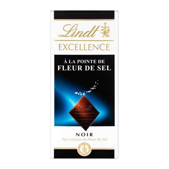 Lindt Chocolat - Excellence - Tablette de chocolat - Noir - A la pointe de fleur de sel 100 g