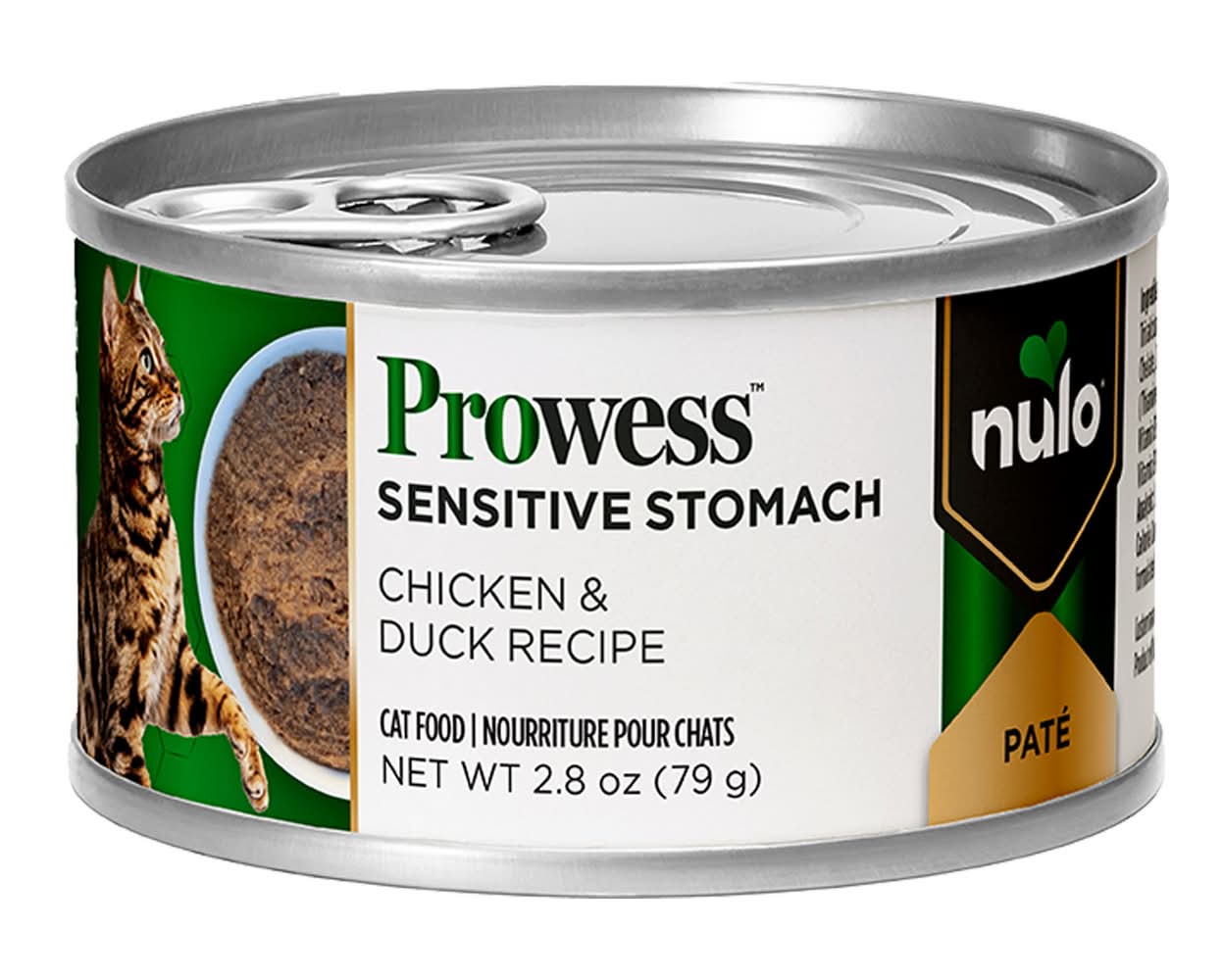 Nulo Prowess Sensitive Stomach Adult Cat Wet Food - Pate, 2.8 OZ (Flavor: Chicken & Duck, Size: 2.8 Oz)