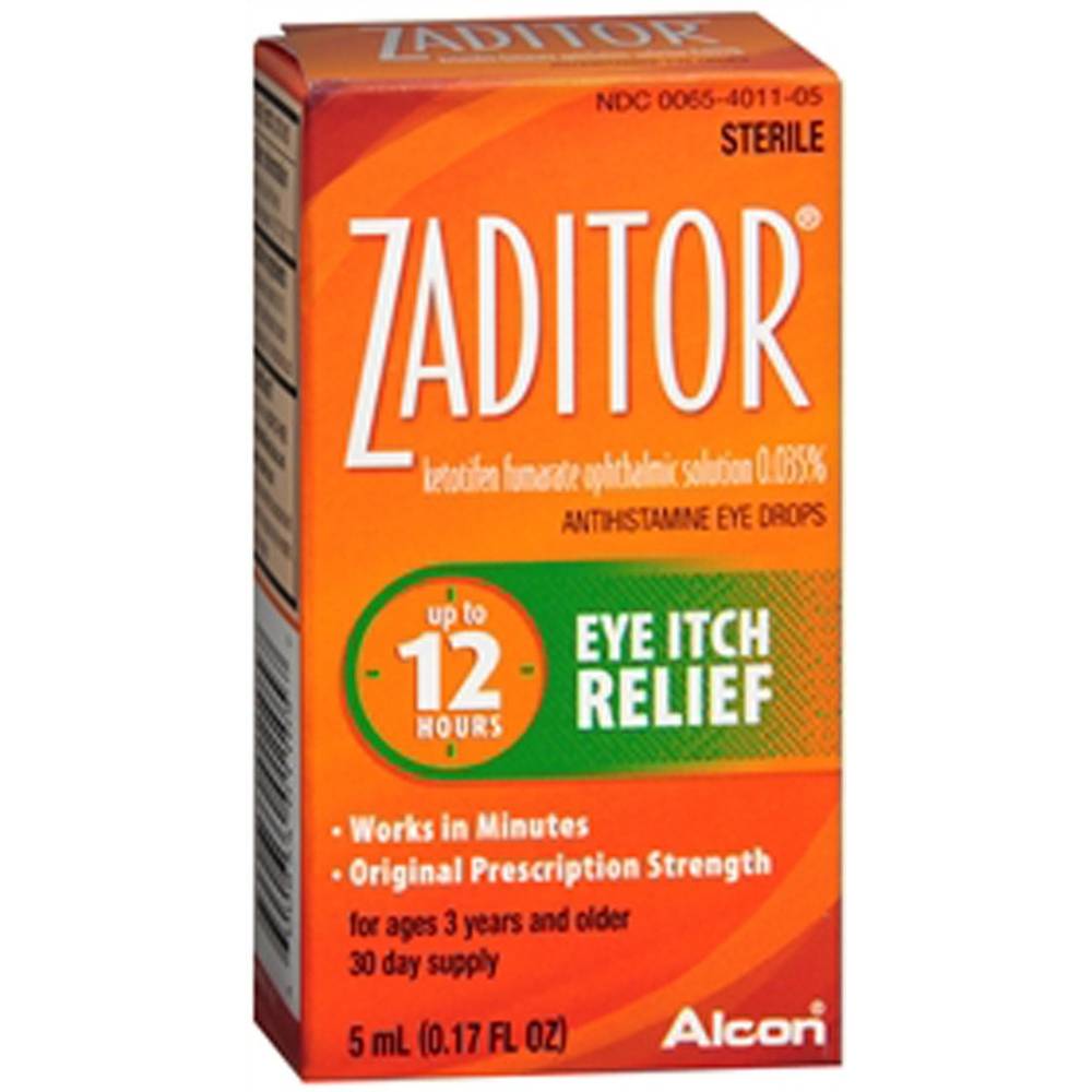 Zaditor Eye Drops Antihistamine Original Prescription Strength Eye Itch Relief (0.17 Oz)