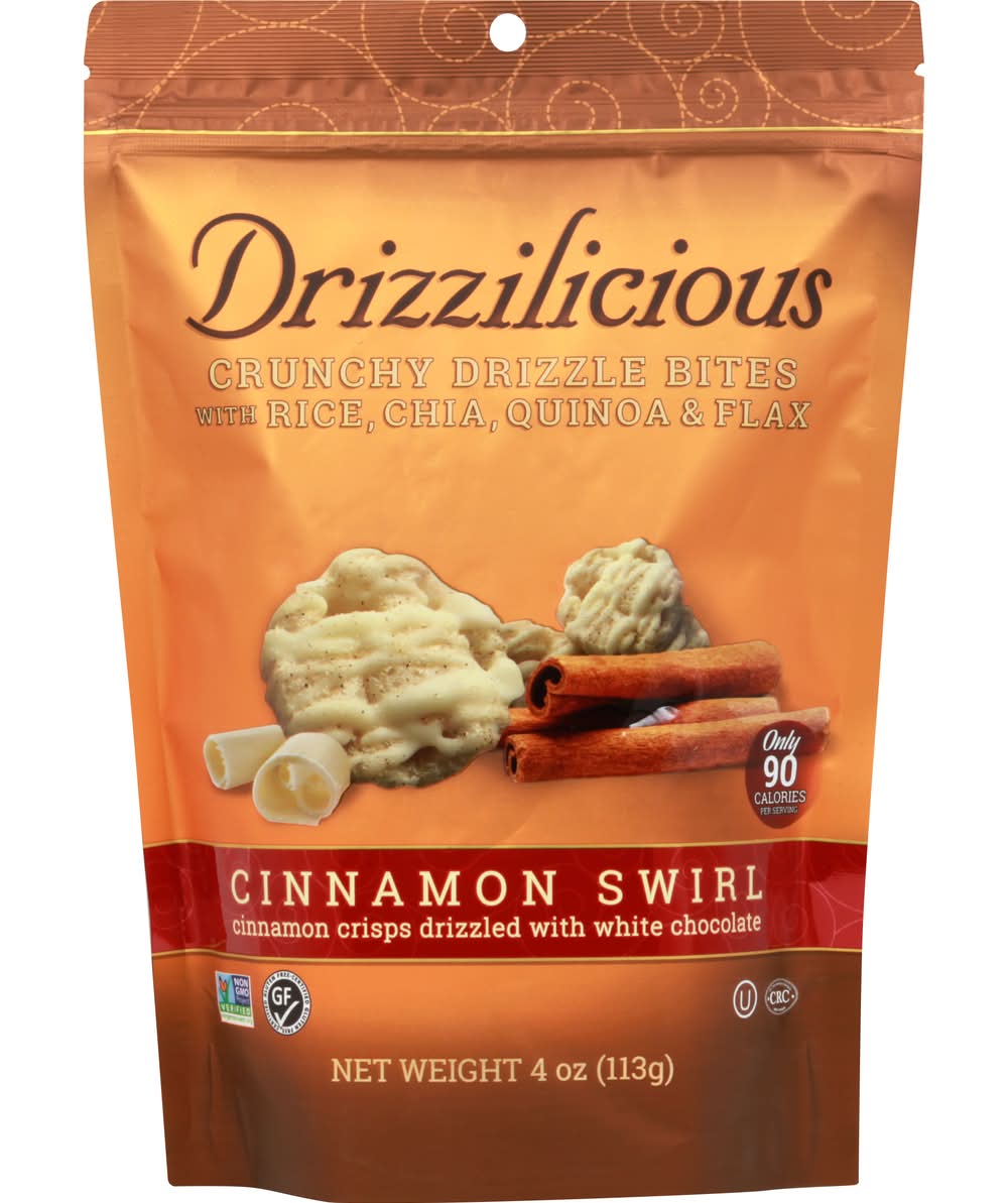 Drizzilicious Crunchy Drizzle Bites, Cinnamon Swirl (4 oz)