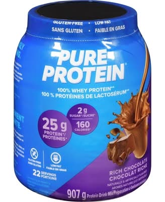 Pure Protein Whey Powder, Rich Chocolate (907 g)