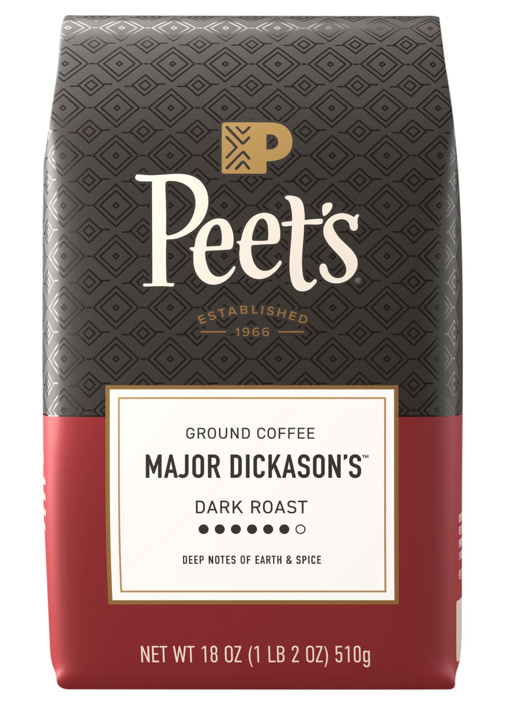 Peet's Coffee Major Dickason's Blend Dark Roast Ground (18 oz)