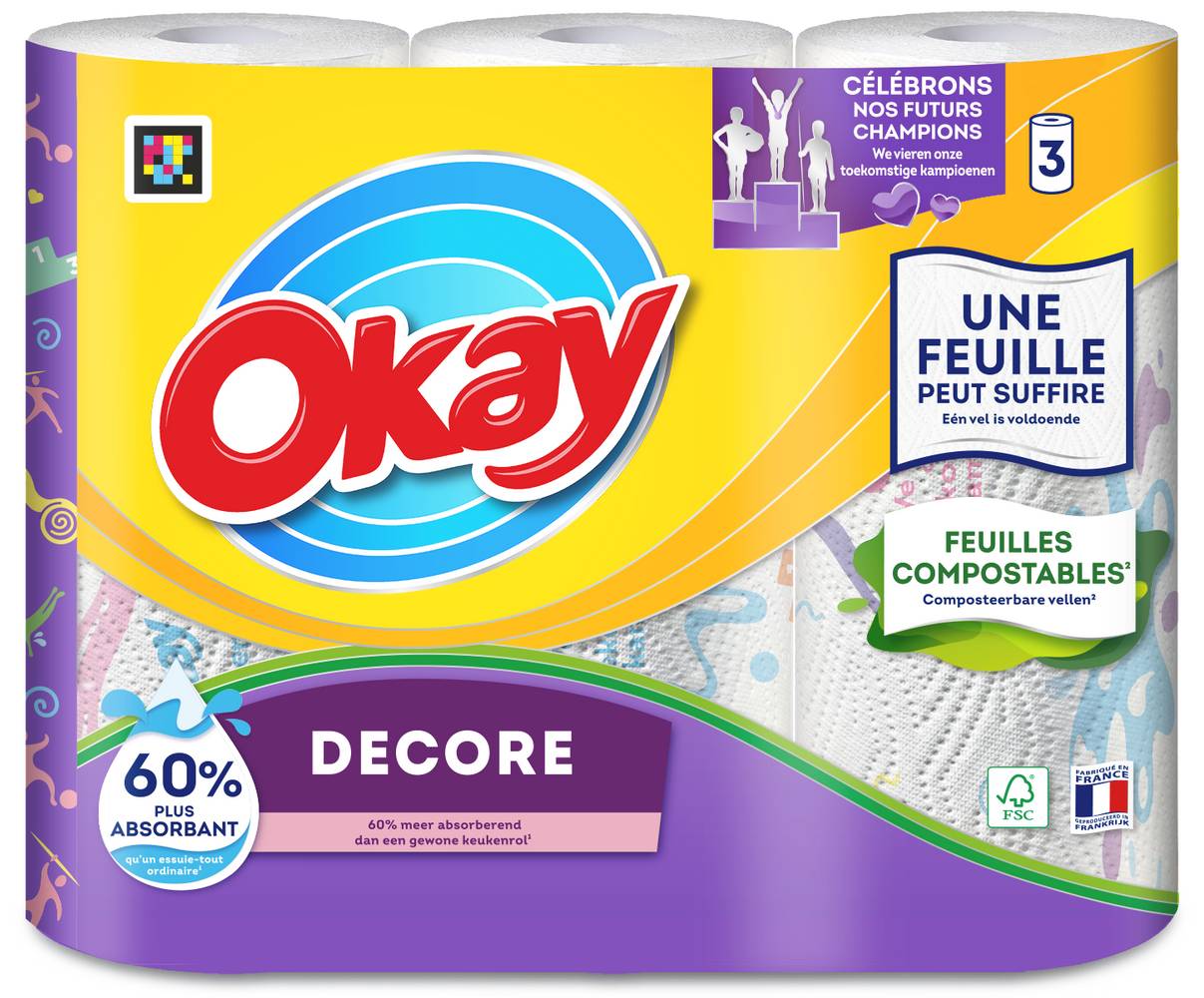 Okay - Essuie-tout décor (3 rouleaux)