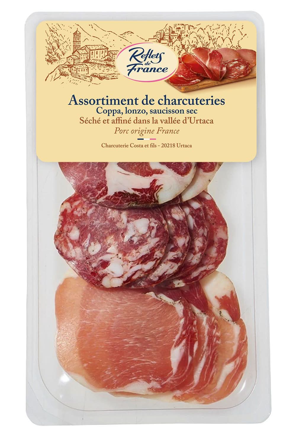 Reflets de France - Assortiment de charcuteries fumées séchées et affinées dans la vallée d'urtaca (100g)