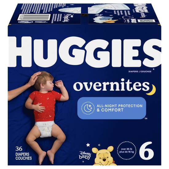 Huggies Size 6 Overnites Nighttime Baby Diapers (36 ct)