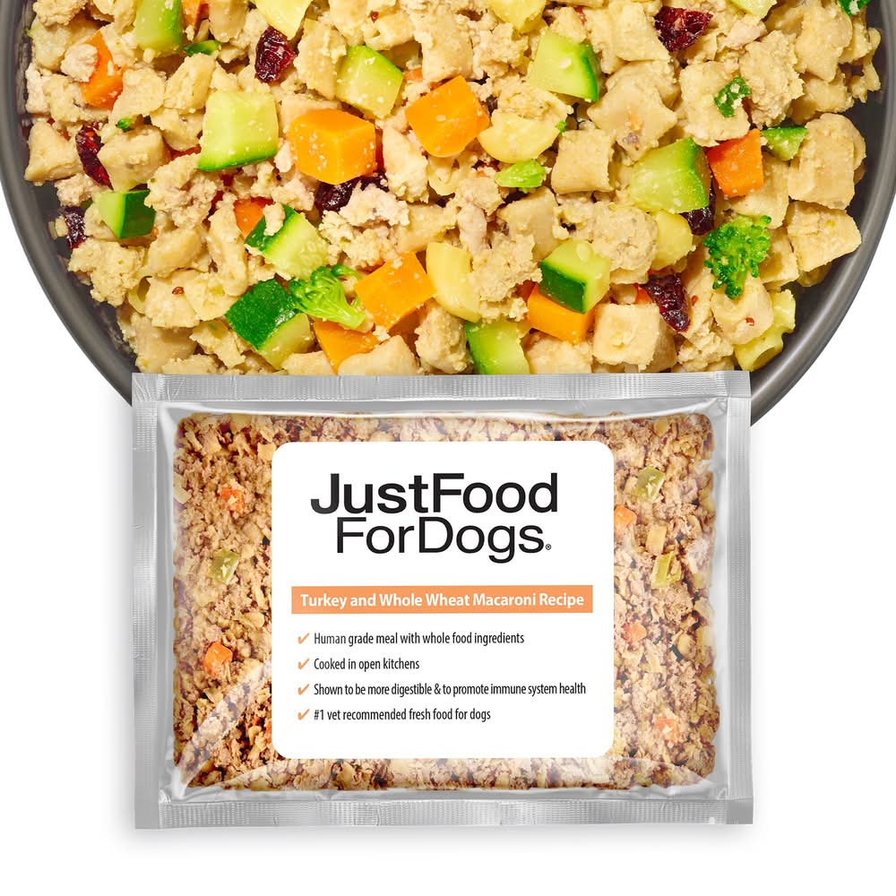 JustFoodForDogs Adult Frozen Dog Food - Turkey & Whole Wheat Macaroni (Size: 18 Oz)