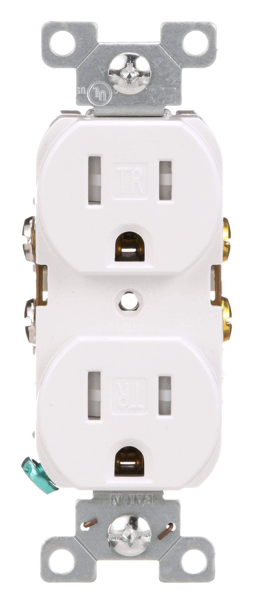 Eaton Arrow Hart 15 -Amp 125-volt Tamper Resistant Residential/Commercial Duplex Outlet , White | TRBR15W-BX-LW