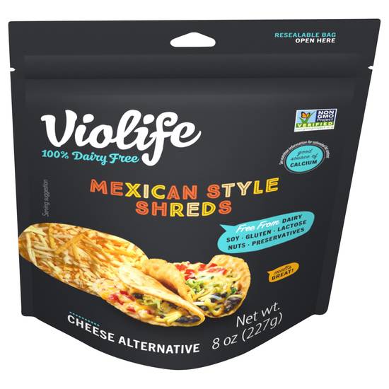 Violife Dairy Soy Lactose Gluten Free Mexican Style Shreds (8 oz)