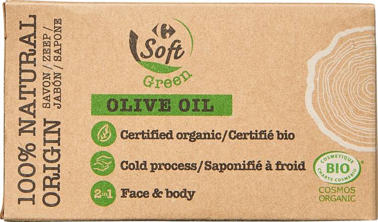 Carrefour Soft Green - Savon corps à l'huile d'olive